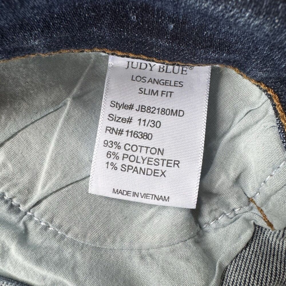 Judy Blue JB82180MD Slim Fit Medium Wash Stretch Denim Jeans Women's 11/30 - Picture 4 of 9